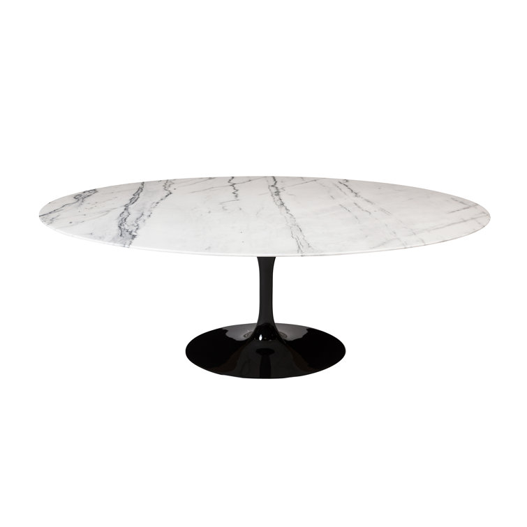 Orren Ellis Klimis 60'' Genuine Marble Pedestal Dining Table Wayfair